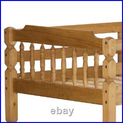 Wooden Bunk Bed, Colonial Pine Children's Bed with 2 Size and 4 Mattress Options