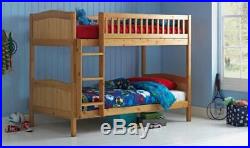 Wooden Bunk Bed Kids Childrens Caramel 3ft Rosa With or Without Mattresses