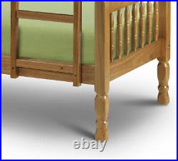 Wooden Bunk Bed, Lincoln Solid Pine Children's Bed 2 Size and 4 Mattress Options