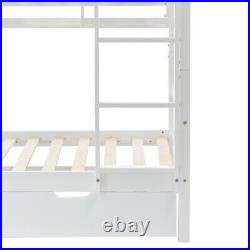 Wooden Bunk Beds with Storage White Wood Kids Childrens Bed 3ft Single Bed frame