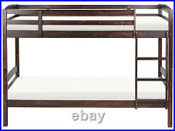 Wooden EU Single Size Bunk Bed Dark REGAT