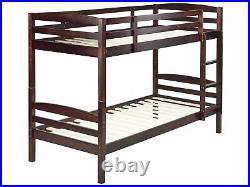 Wooden EU Single Size Bunk Bed Dark REGAT