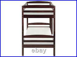 Wooden EU Single Size Bunk Bed Dark REGAT