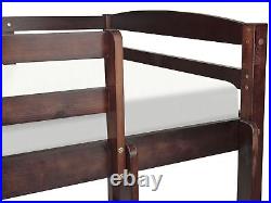 Wooden EU Single Size Bunk Bed Dark REGAT