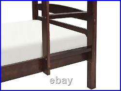 Wooden EU Single Size Bunk Bed Dark REGAT