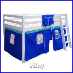 Wooden Funny Kids Bunk Beds Mid/High Sleeper 3ft Pine Cabin Bed with Ladder Tent