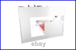 Wooden High Sleeper Bed Frame Single White Shelf Storage L Shape Wizard