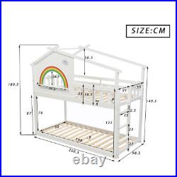 Wooden Kids Single Bed Frames High/Mid Sleeper Bed Bunk Bed House Bed Cabin Beds