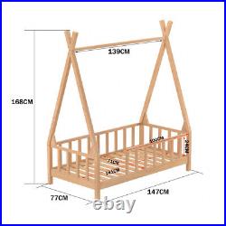 Wooden Kids Treehouse Bed Frame Childrens Toddlers Floor Bed Frame Low Bedstead