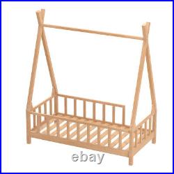 Wooden Kids Treehouse Bed Frame Childrens Toddlers Floor Bed Frame Low Bedstead