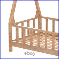 Wooden Kids Treehouse Bed Frame Childrens Toddlers Floor Bed Frame Low Bedstead