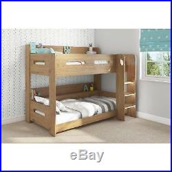 Wooden Oak Bunk Bed Ladder Can Be Fitted Either Side Shelves Glowing Stairs Kids
