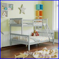 Wooden Triple Bunk Bed Children Bedroom Furniture 4FT6 Double 3FTSingle Kids Bed