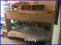 Wooden bunk bed with matresses
