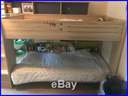Wooden bunk bed with matresses