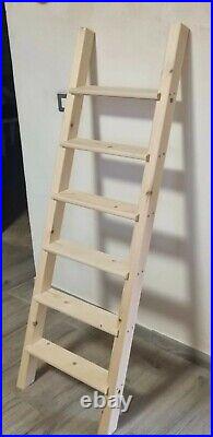 Wooden ladder bunk bed space-saving loft bed attic