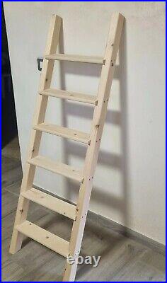 Wooden ladder bunk bed space-saving loft bed attic