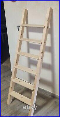 Wooden ladder bunk bed space-saving loft bed attic