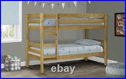 Wyoming Bunk Bed Solid Pine Childrens Beds Julian Bowen Low Sheen Lacquer Finish